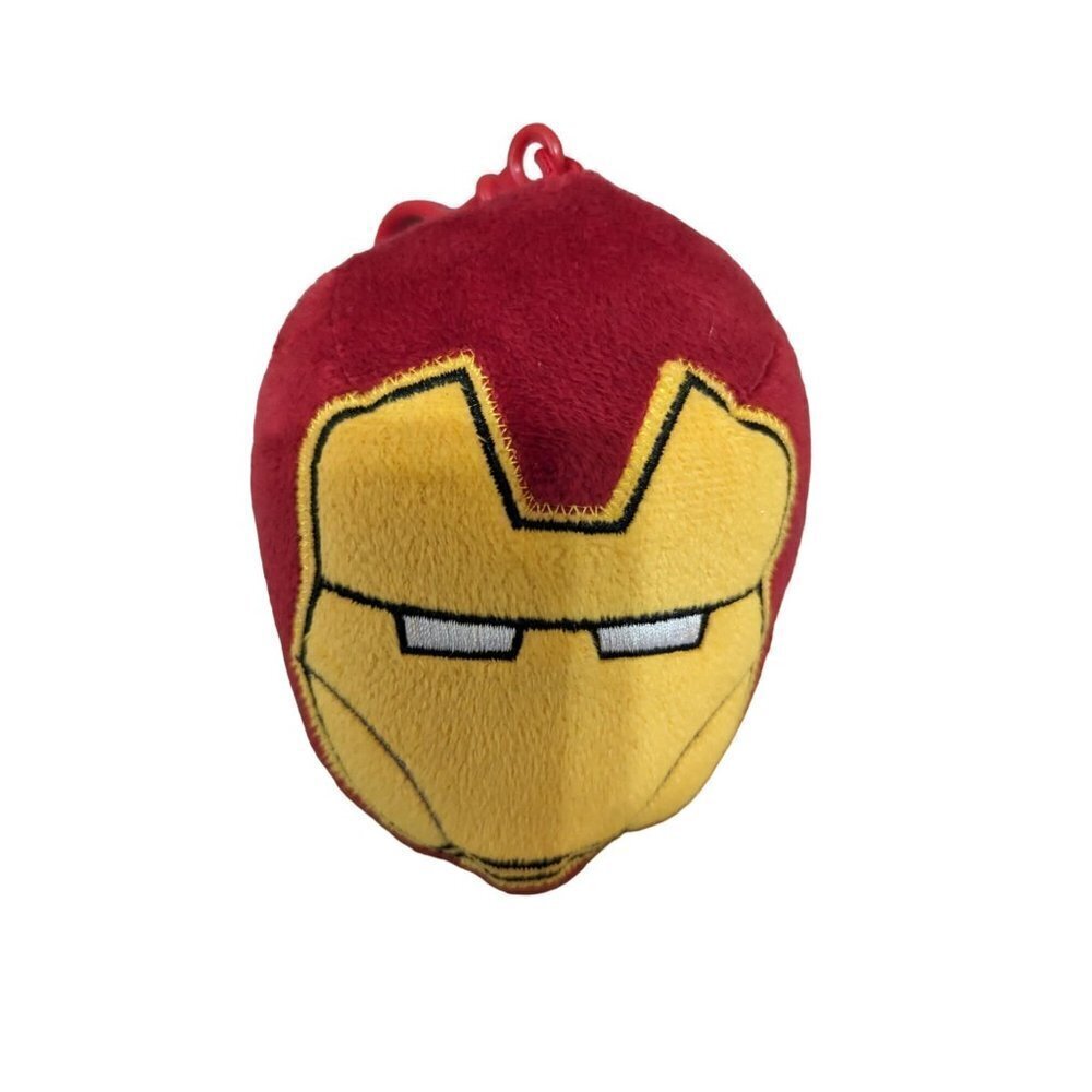 Iron Man Head Oversized Keychain Clip‎ Plush Zipper Marvel backpack clip school